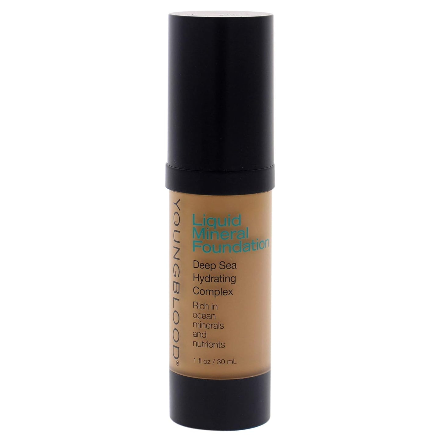 Youngblood Clean Luxury Cosmetics Liquid Mineral Foundation | Full Coverage Mineral Lightweight Makeup All Skin Types | Vegan, Cruelty Free, Paraben Free, Gluten (Suntan)