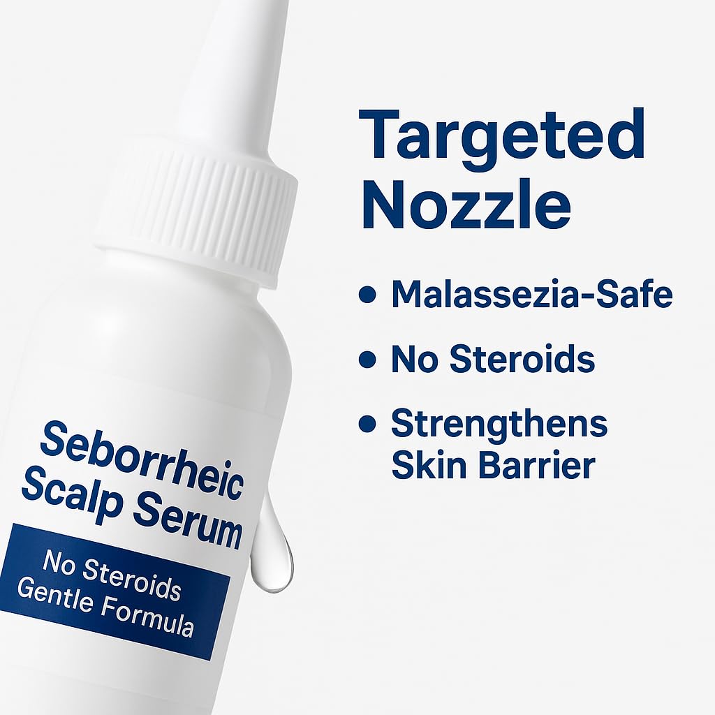 Seborrheic Scalp Serum 8X FAST ACTING - Soothing Redness Dermatitis - Fast-Acting Ointment for Scalp Face Chest and Body for Men and Women 1 Pack