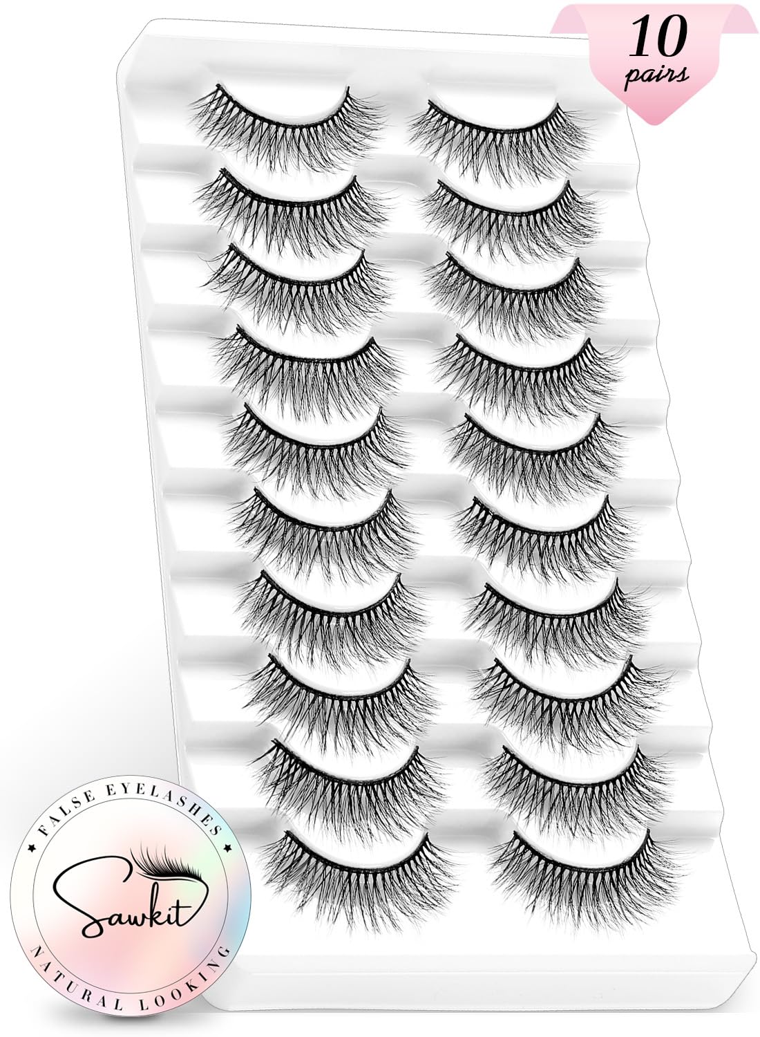 Classic Lash Extensions – 6-13mm – Fake Eyelashes – Luxurious Natural Mink Lashes Eyelash Extensions – Comfortable and Easy to Apply – High-End Fiber Lashes for Superior Volume
