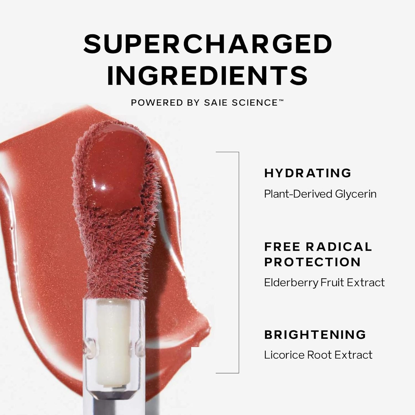 Saie Dew Liquid Blush for Cheeks - Hydrating Cream Blush Stick with a Blendable + Buildable Formula - Skincare Infused Dewy Cheek Tint for a Natural Flush - Glowy Makeup Essential - Lady (.40 oz)