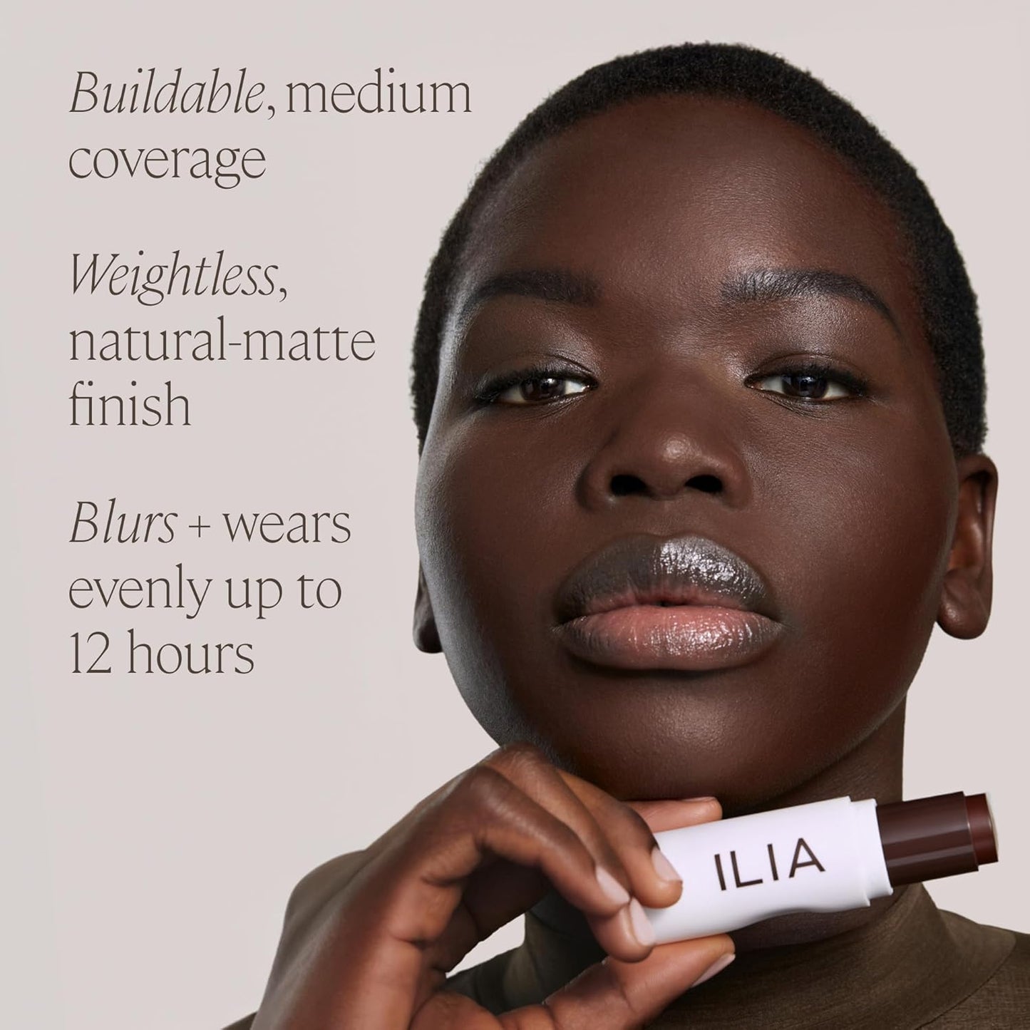 ILIA - Skin Rewind Complexion Stick - Foundation + Concealer + Skincare | Non-Toxic, Vegan, Cruelty-Free, Clean Makeup (35W - Acacia, 0.35 oz | 10 g)