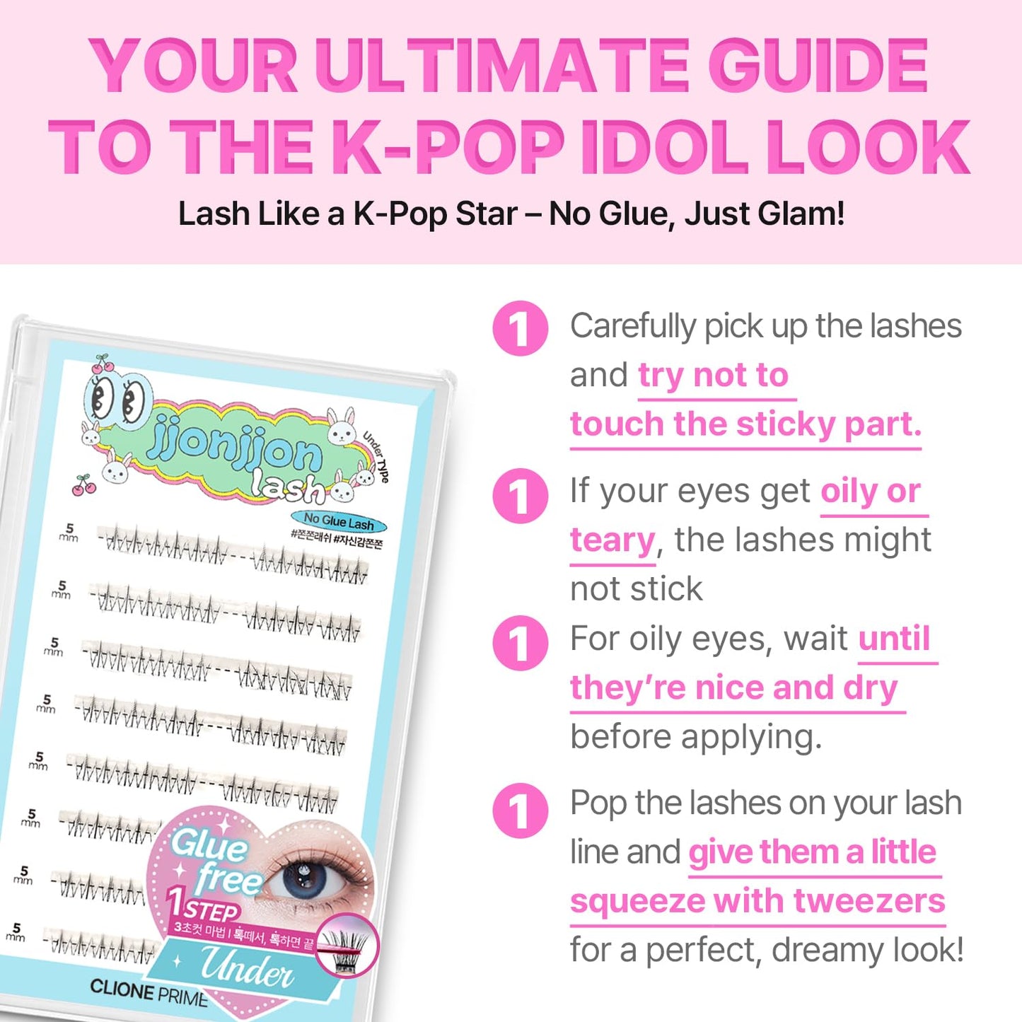 Korean Self Adhesive Lash Clusters Manga Look No Glue Press On Pre Bond Lash Clusters Fluffy Self Adhesive False Eyelashes No Glue Needed Reusable Wispy Eyelash Extensions