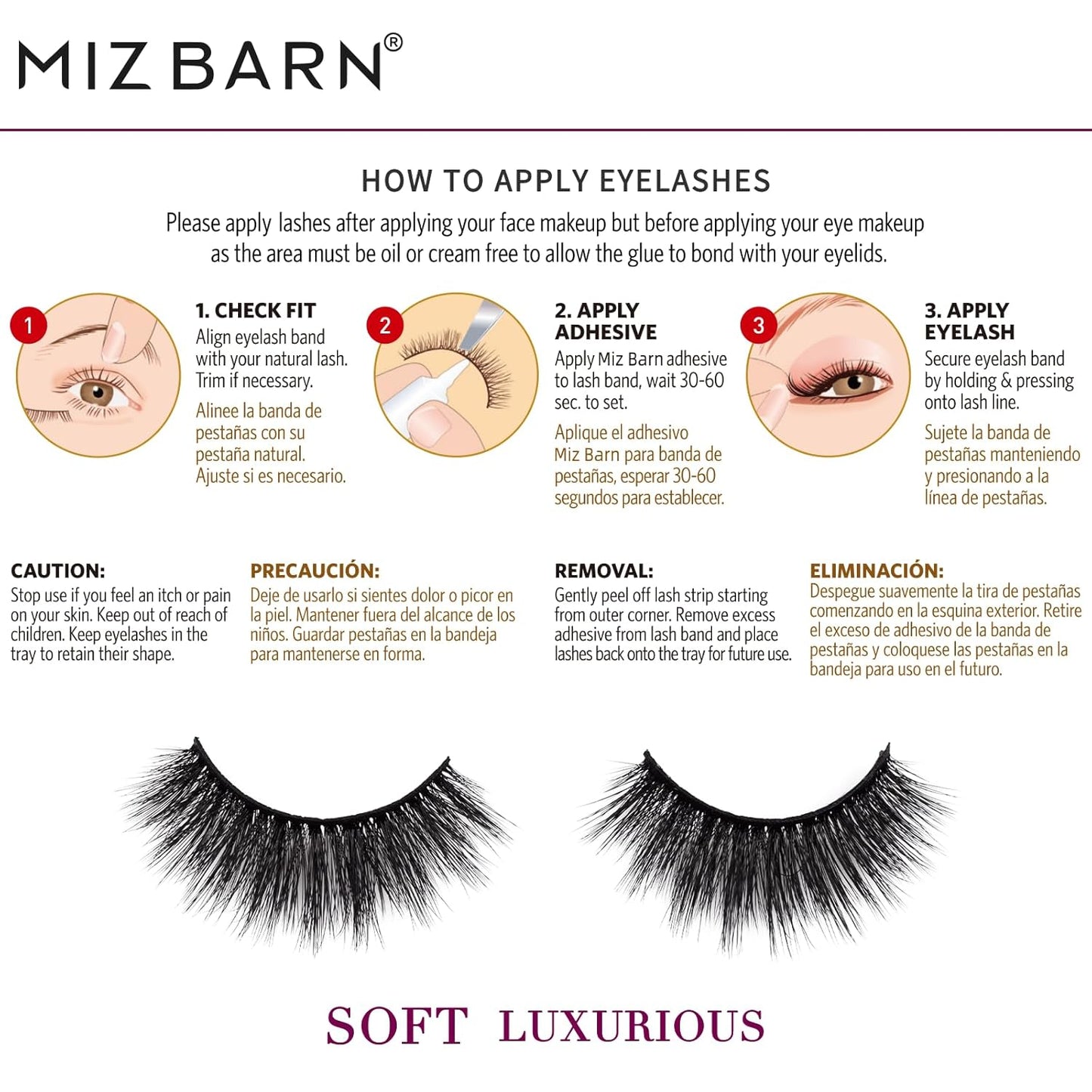 Miz Barn Lashes 5 Pairs Cat Eyes Wispy Lightweight Natural 3D Cashmere Soft Long Extension Eyelashes Pack Handmade Luxurious Volume Fluffy False Eyelashes (CF102)
