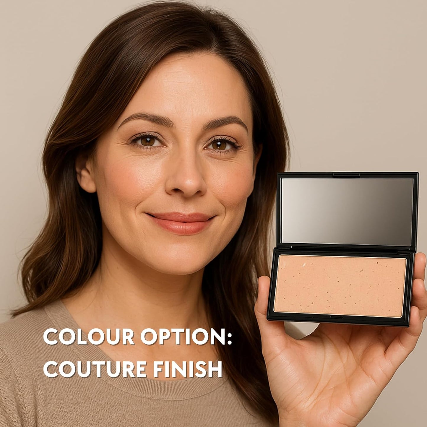 Ready to Wear Lasting Couture Finish - Color Correcting Powder Makeup Compact, Universal Correcting Foundation - Deluxe Size