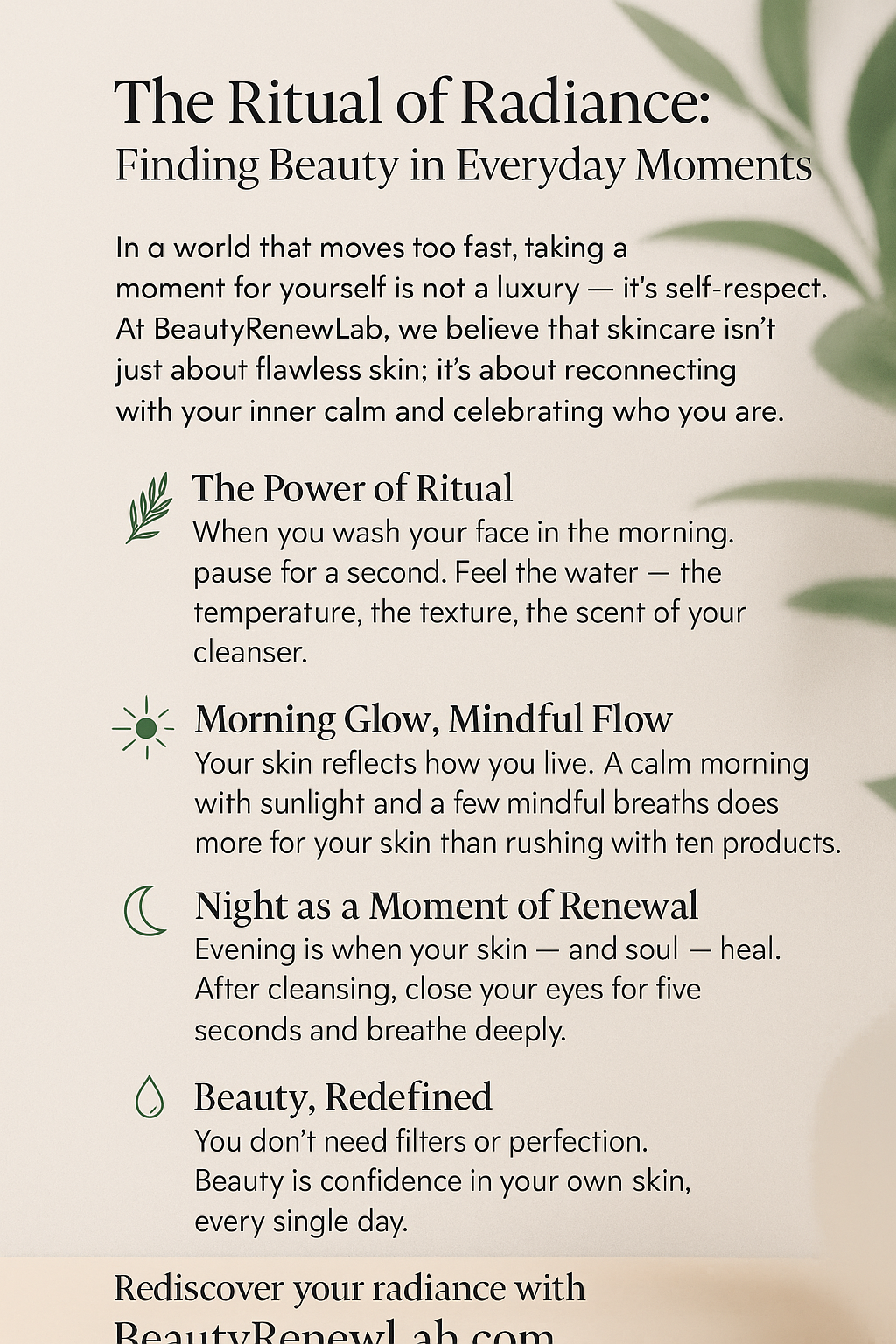 “The Ritual of Radiance: Finding Beauty in Everyday Moments”