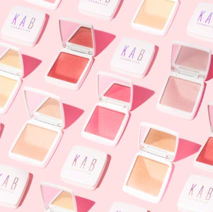 KAB Cosmetics - Pressed Powder - Ultra-Fine Pigment Shimmer Highlight Makeup in Hand-Picked Tones for All Skin Types – Cruelty-Free Face Highlighter for Poreless Look by KAB, Popsicle