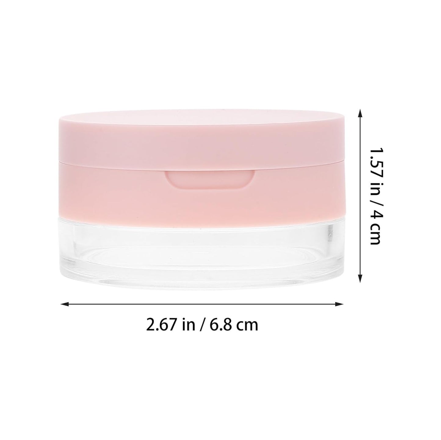 Beaupretty 2pcs Cushion Compact Case With Puff Reusable Loose Powder Container with Mirror Plastic DIY Empty Makeup Powder Case With Elasticated Net Sifter