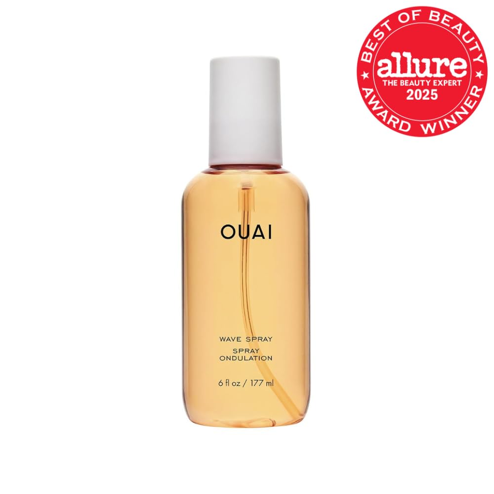 OUAI Wave Spray - Texture Spray for Hair with Coconut Oil & Rice Protein - Adds Texture, Volume & Shine for Beach Waves - Paraben Free, Safe for Color & Keratin-Treated Hair (6 fl oz)