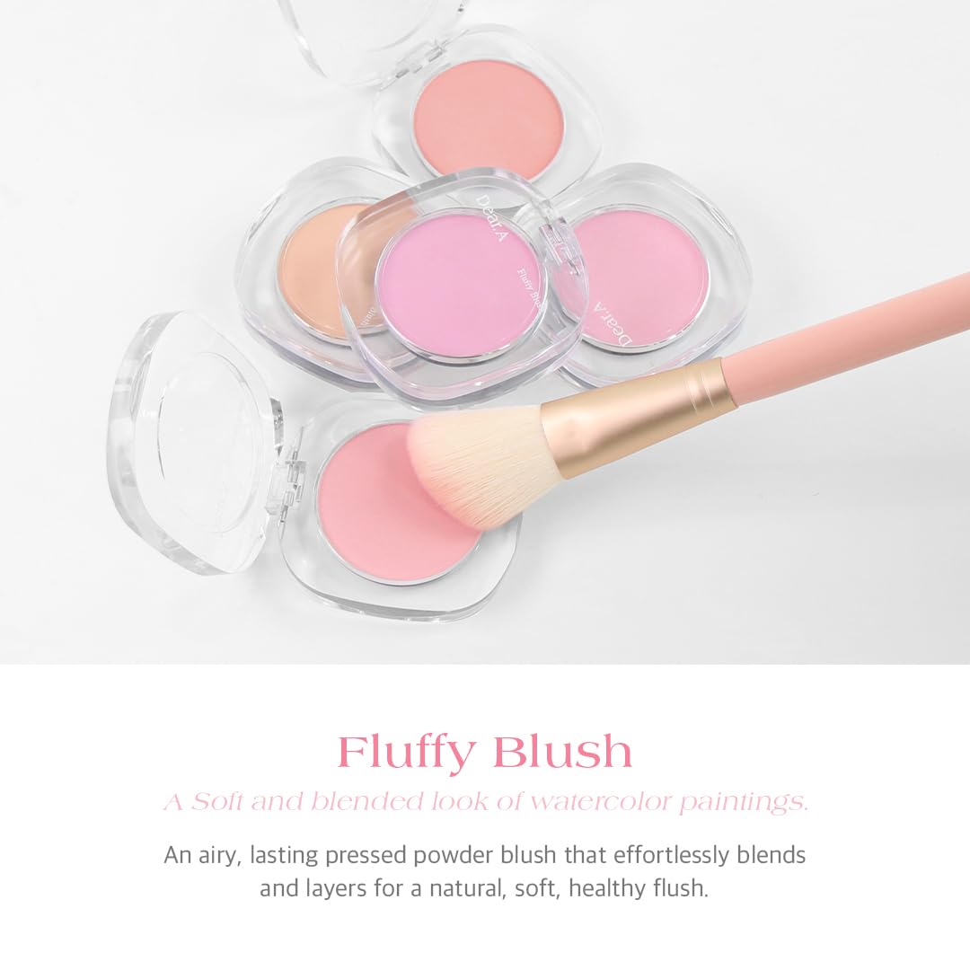 Dr.Althea Dear.A Fluffy Blush -An airy, long-lasting pressed powder blush, Effortlessly blends and layers, creates a natural, soft, healthy flush, Vegan formula (05 Coming up roses)