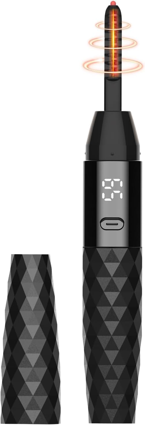 Heated Eyelash Curler - Heated Lash Curler - Electric Eyelash Curler Rechargeable for 24 Hours Long-Lasting Natural Eyelashes, LED Display - 4 Heating Modes, 8S Fast Heating, Gifts for Women Girls