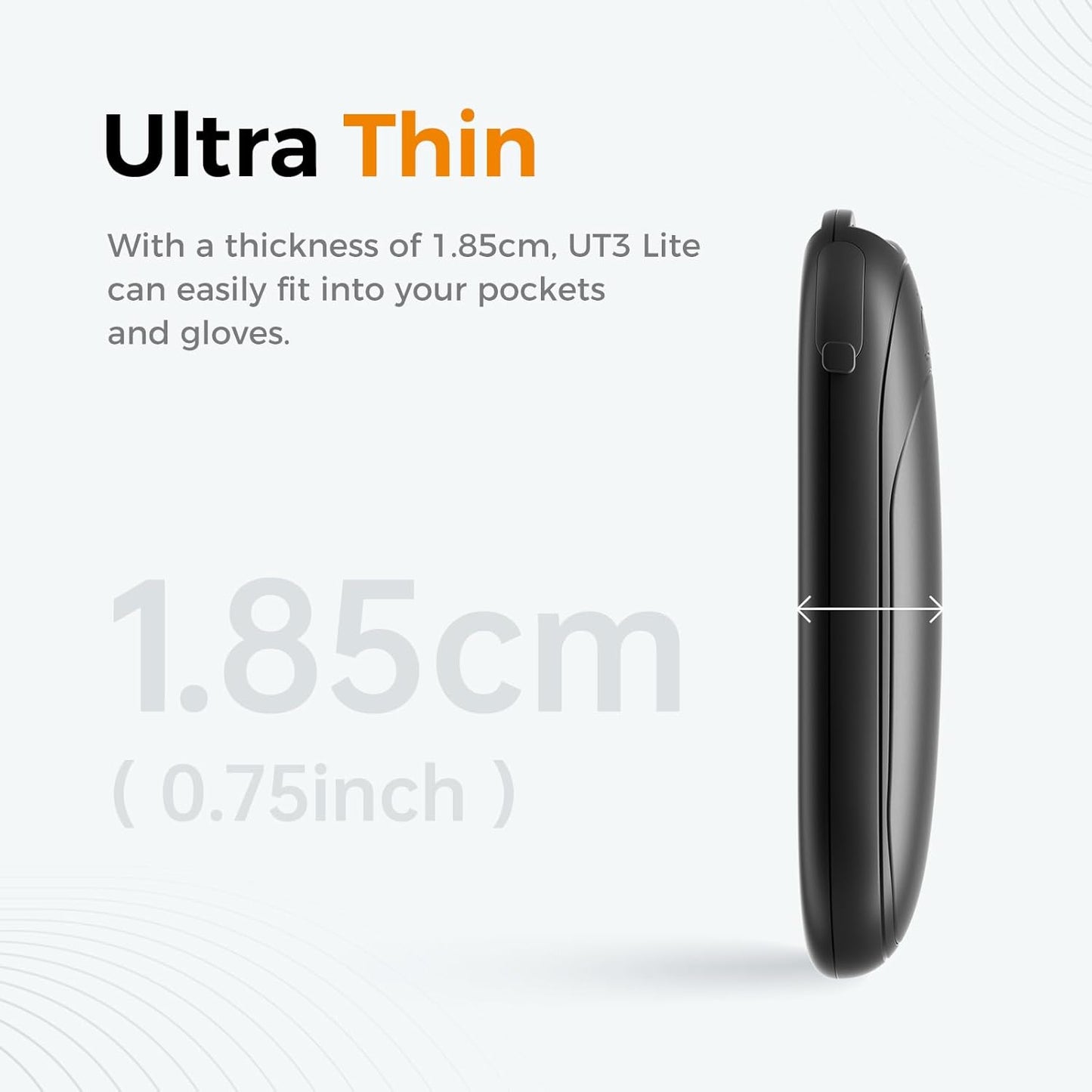 OCOOPA Magnetic Hand Warmers Rechargeable 2 Pack, AI Electric Handwarmers, Fast Heating, 3-Settings, UL Certified, Portable Heater, Gloves Fitting, Travel Essentials, Gifts Women Men, UT3 Lite