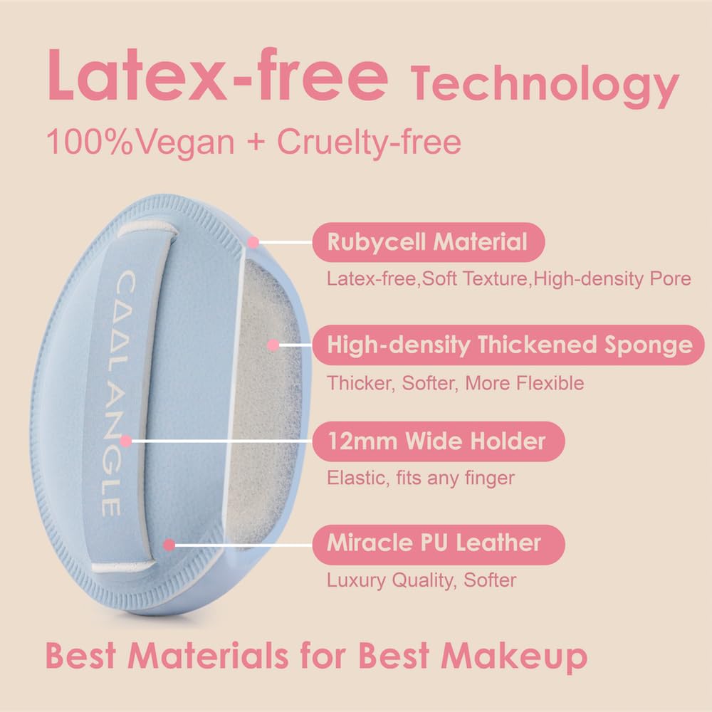 4Pcs Makeup Sponge Puff Latex-free Soft Beauty Sponge Perfect for Liquid Foundation Concealer Cream Powder, High-density and Flexible Blender Sponge, 4 Color Pack Blue Purple Pink Beige