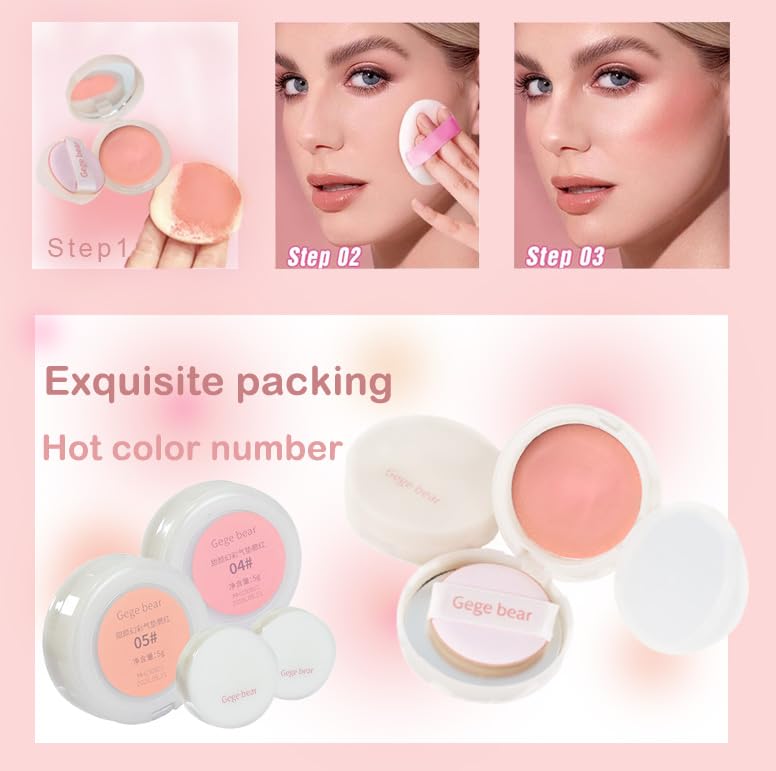 Silky Matte Blush,Blush Powder for Cheeks,Long-Lasting, Natural Look, Powder Blush Palette, Complements All Skin Tones