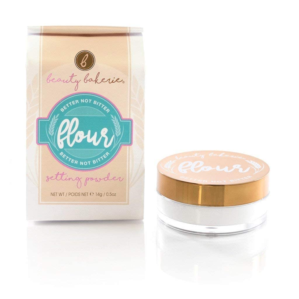 Beauty Bakerie Flour Setting Powder for Foundation, Loose Face Powder Makeup, Perfect for Oily Skin, Long-Lasting Matte Finish, Ideal for Baking and Blurring, 0.5oz, Rice (White)