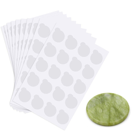 200 Pcs Eyelash Extension Adhesive Glue Pallet Sticker Pads, Disposable Waterproof Adhesive Holder Pad and 1 Pcs Eyelash Extension Jade Stone