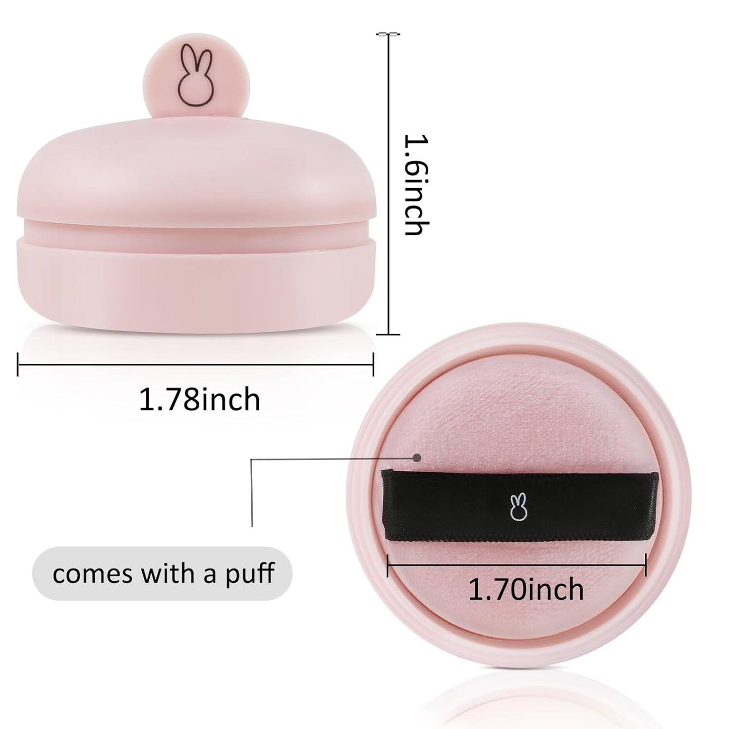Boobeen Blush Compact for Face, Matte Baked Cream Blush Cheeks Powder Palette Buildable Lightweight Blusher Powder Makeup for a Radiant, Natural Glowing, with Puff