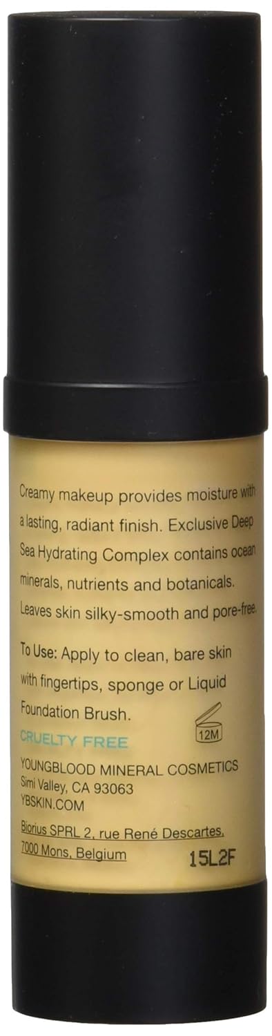 Youngblood Liquid Mineral Foundation, Sand, 17 Shades, Vegan, Cruelty-Free, Gluten-Free