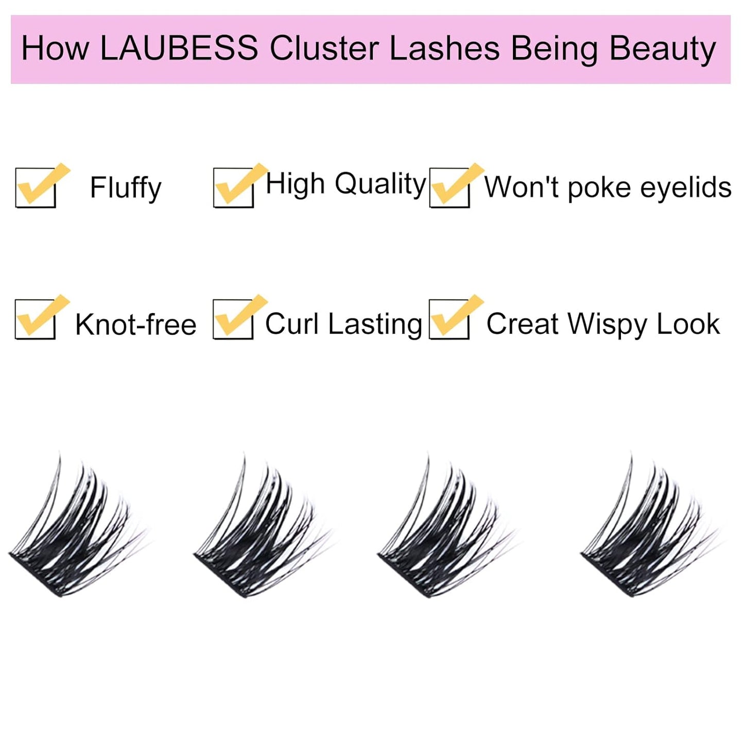 Cluster Lashes 72pcs Individual Lashes Mixed Tray Volume Eyelash Clusters DIY Lash Extension Fluffy Cluster Eyelash Extensions Kit Soft Lash Clusters (01-0.07C, 9-16mm)