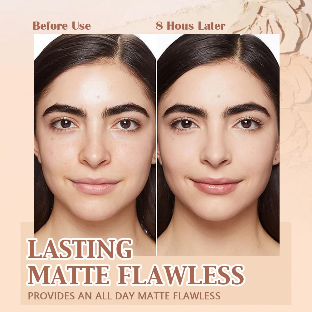 Pressed Matte Face Powder Makeup & Setting Powder for Poreless Wrinkle Blurring Contour Concealer Finishing,Lightweight,High Coverage,Shine Control, N.W 10g (01#)