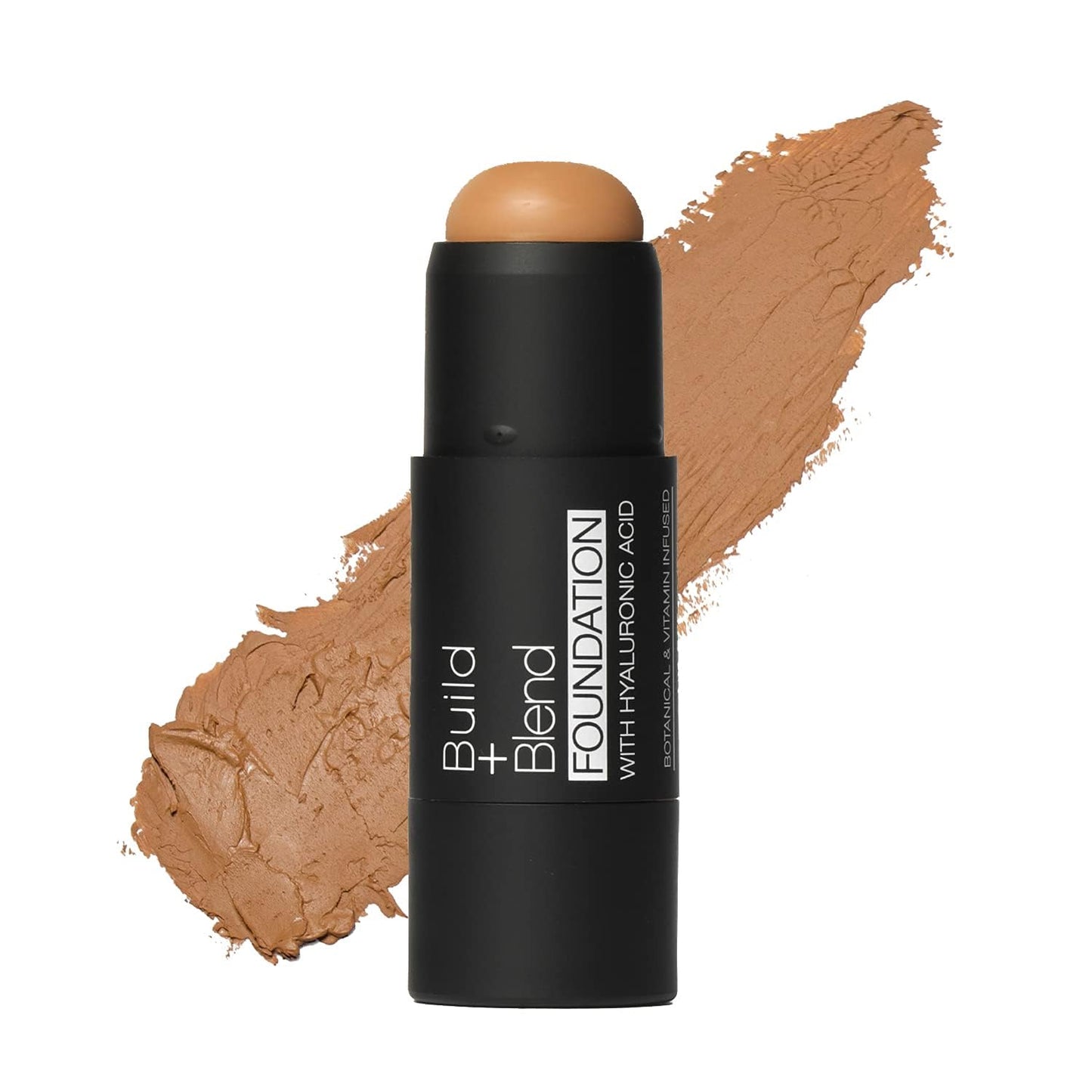 Palladio BUILD & BLEND Foundation Stick, Medium Coverage Buildable Contour Stick for Face, Ultra Blendable Creamy Formula for a Natural Shine Free Finish, (Warm Caramel)