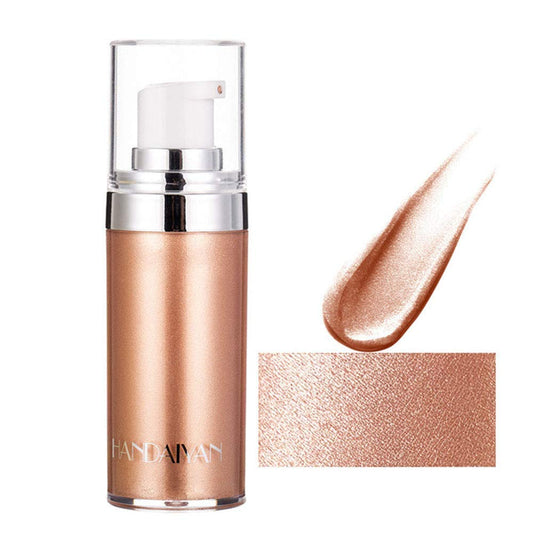Body Face Luminizer Highlighter Cream Spray Liquid Bronzer Illuminator Glow Glistening Makeup Foundation Cheekbone & Blush Liquid Highlighter Bronzer Smooth Shimmer Glow Makeup(#2 Rose Gold)