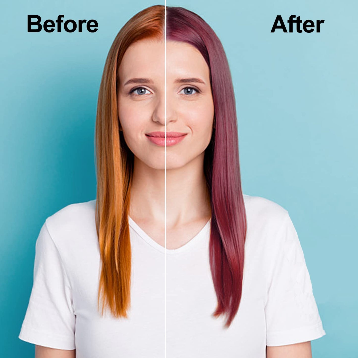 Deep Wine Red Hair Color Shampoo, 16.9 FL Oz, Semi-Permanent, Ammonia-Free, 30 Day Lasting, Gray Hair Coverage