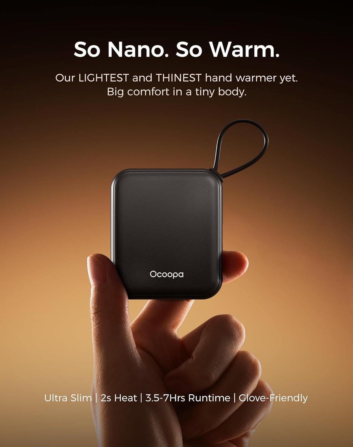 Ocoopa Hand Warmers Rechargeable UT5 Nano – Slim Electric Pocket Heater, Smart Temp Control, 14Hrs Battery, UL Safety, Artists in Bloom Design, Practical Gifts for Women, Christmas, Outdoor, Office