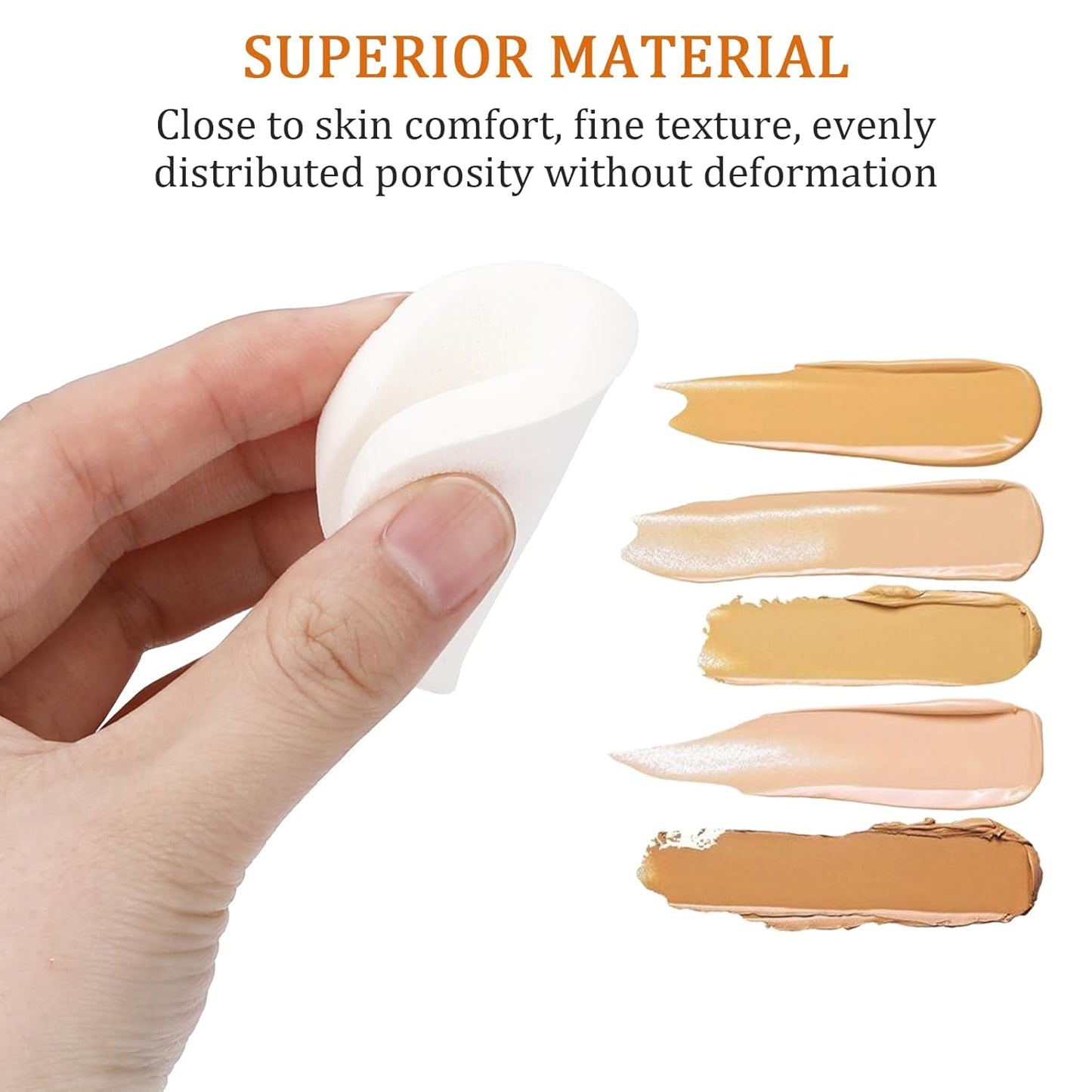 20Pcs White Makeup Sponge Round Make Up Facial Face Soft Sponge Cosmetic Puff Women Lady Beauty Makeup Foundation Powder Puff for All Skin Types Wet and Dry Dual Use
