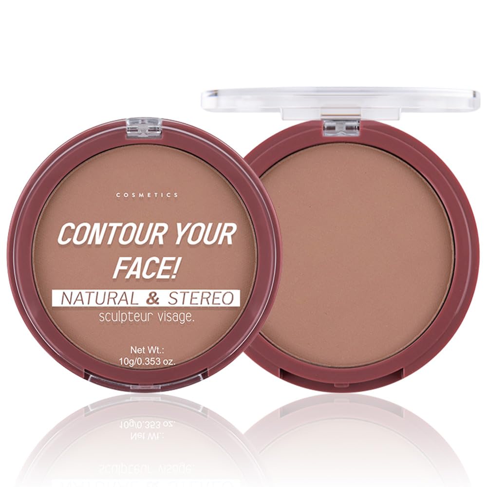 Natural Matte Light Brown Cream Contour Palette – Lightweight, Blendable Monochrome Powder, Base for All Skin Tones, Face Makeup for Women & Men, Vegan & Cruelty-Free, Paleta de Contorno en Crema Mate