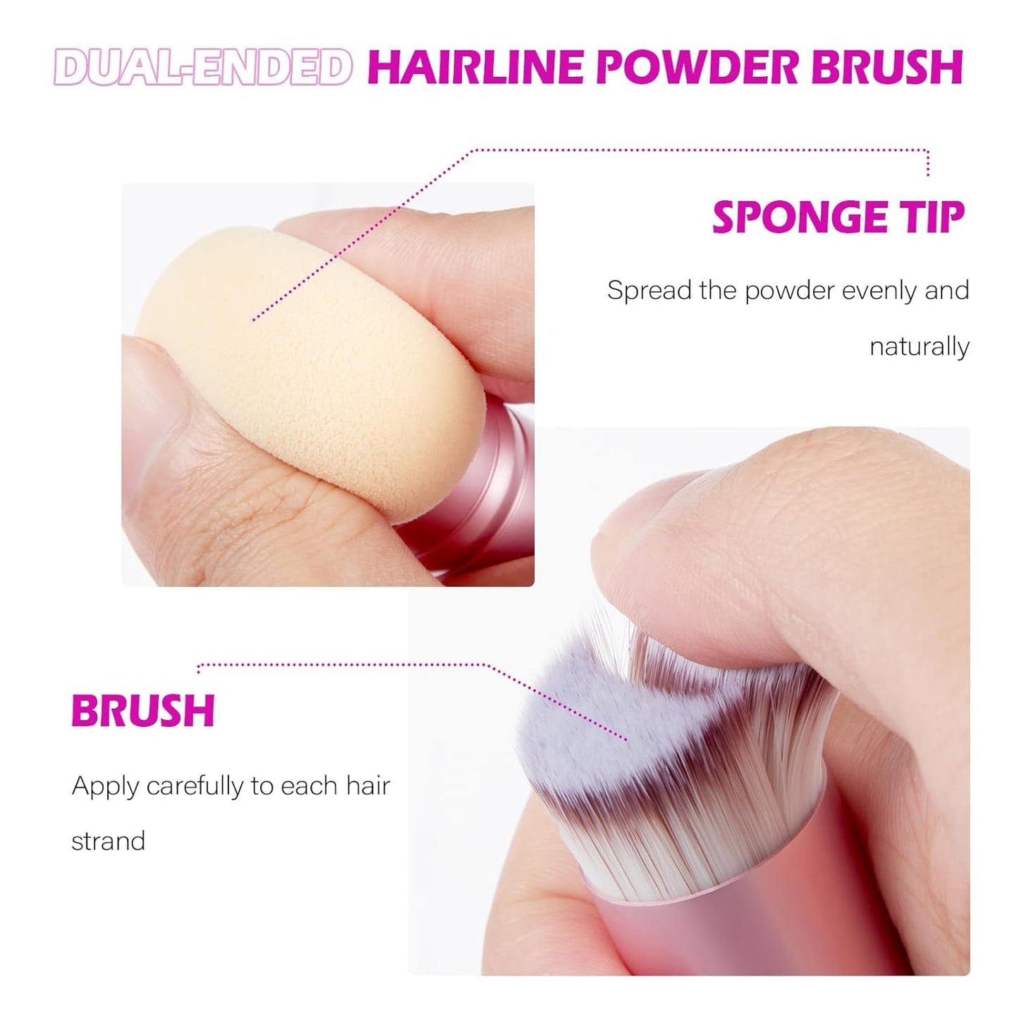 Acomler Root Touch Up Hair Color, Talc-Free Hairline Powder for Thinning, Root Touch Up Instantly Gray Hair Cover Up, Hair Powder for Women Men, Includes Makeup Brush (Brown, 0.42oz)