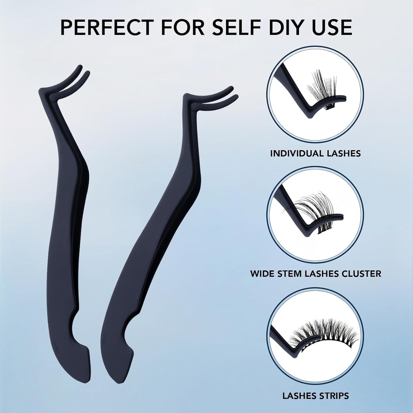 False Eyelashes Applicator Tool Eyelash Extension Tweezers Remover Clip Tweezers Nipper Application and Removal DIY Eyelash Applicator Tool