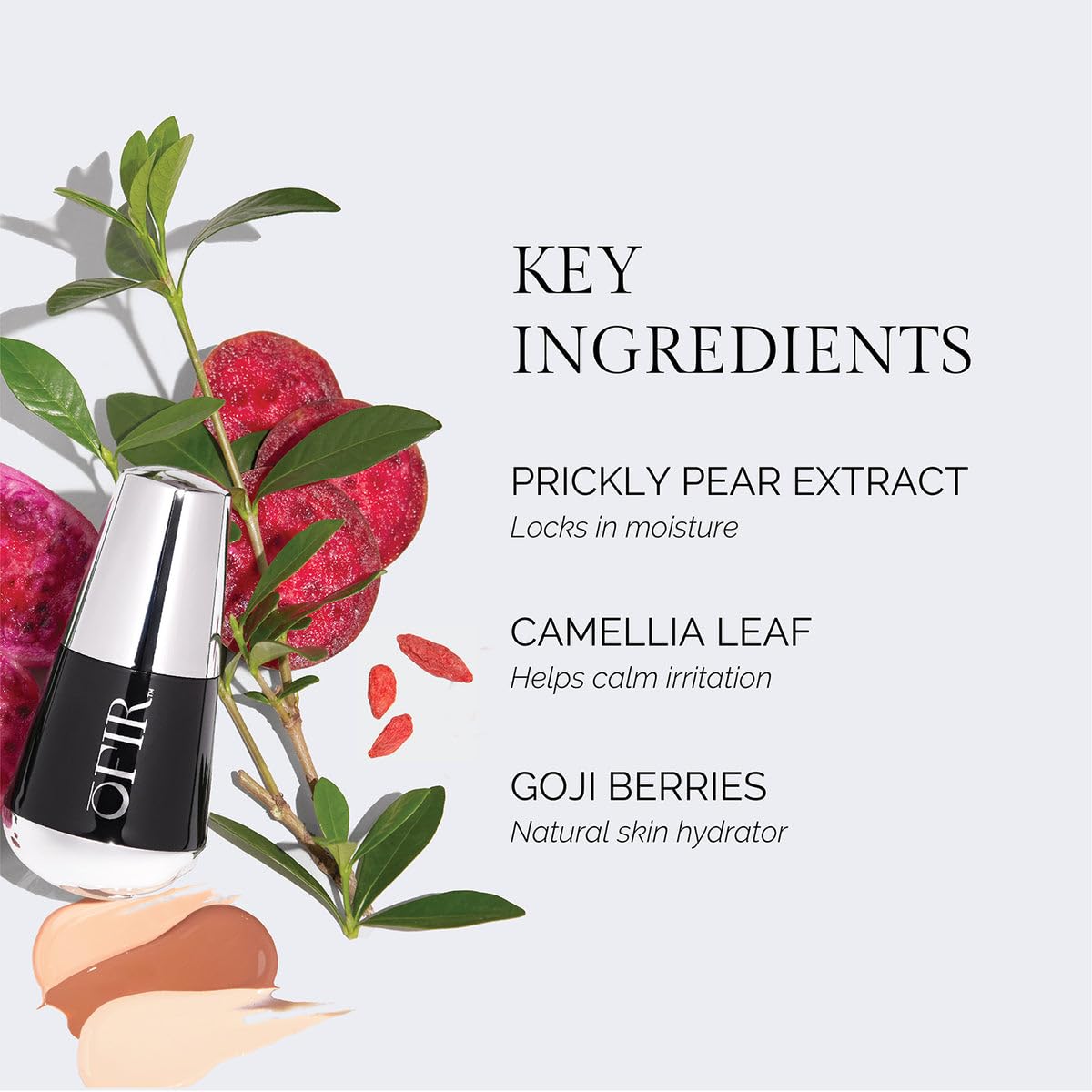 OFIR Skin Satin Medium Coverage Foundation | Lightweight Foundation Makeup with Vegan Formula | Blue Light Protection & Non-Creasing for Long-Lasting Wear | 1 FL OZ (Barley - Light Cool)