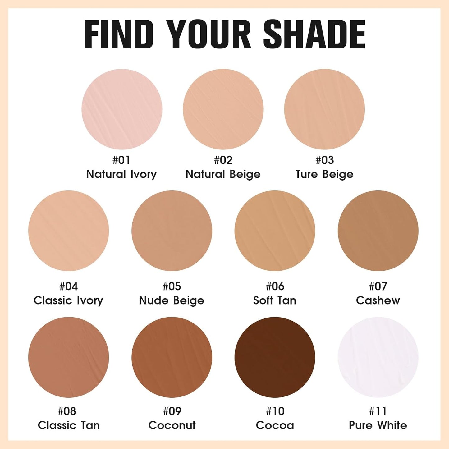 UCANBE Matte Liquid Foundation with Brush, Skincare Serum Foundation Face Makeup with Hyaluronic Acid, Medium to Full Coverage Waterproof Oil Control Longwear, for Mature Skin, Coconut, 1 fl. oz.