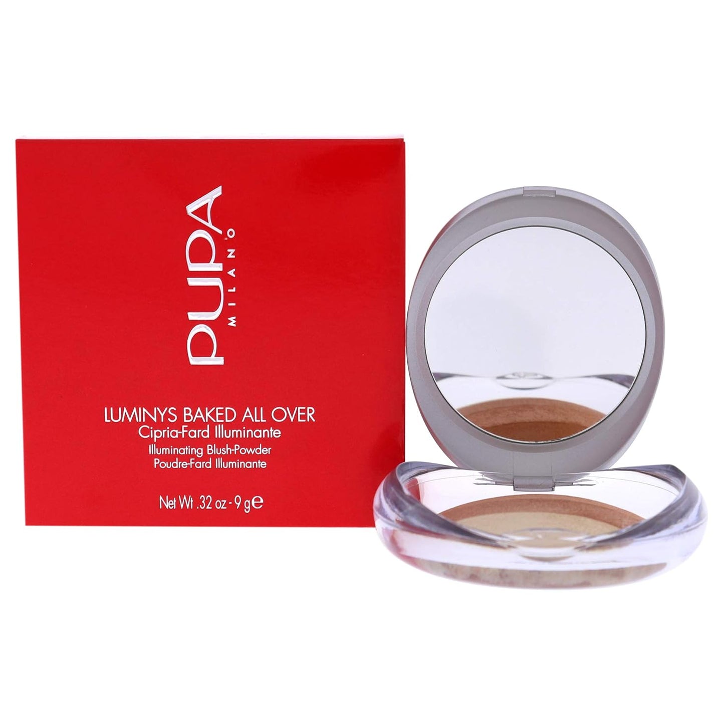 PUPA Milano Luminys Baked All Over Illuminating Blush-Powder - Moisturize And Protect Skin - Soft And Velvet Smooth Finish - Silky And Light Texture - 4 Tone - 05 Gold Stripes - 0.32 Oz, I0111600