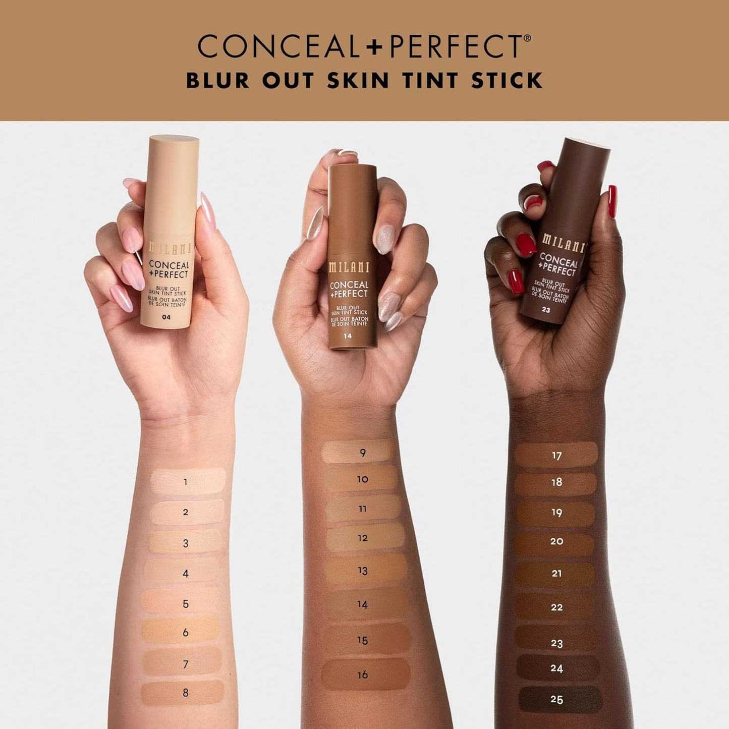 Milani Conceal + Perfect - Skin Tint Stick, Blur Out Tinted Moisturizer Makeup, Shade 002