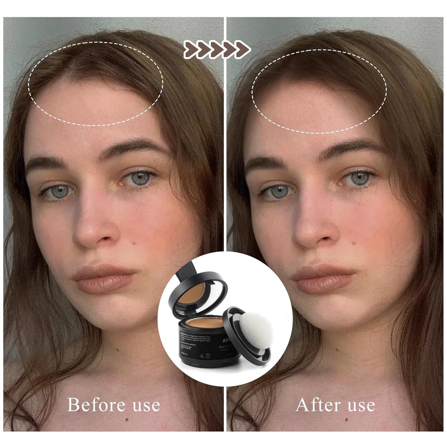 Instant Hairline Powder, Root Touch Up Hair Color for Gray Coverage and Thinning Hair, Root Cover Up Conceals Hair Loss & Bald Spots, Natural and Non-Greasy Hair Color for Women & Men, Dark Blonde