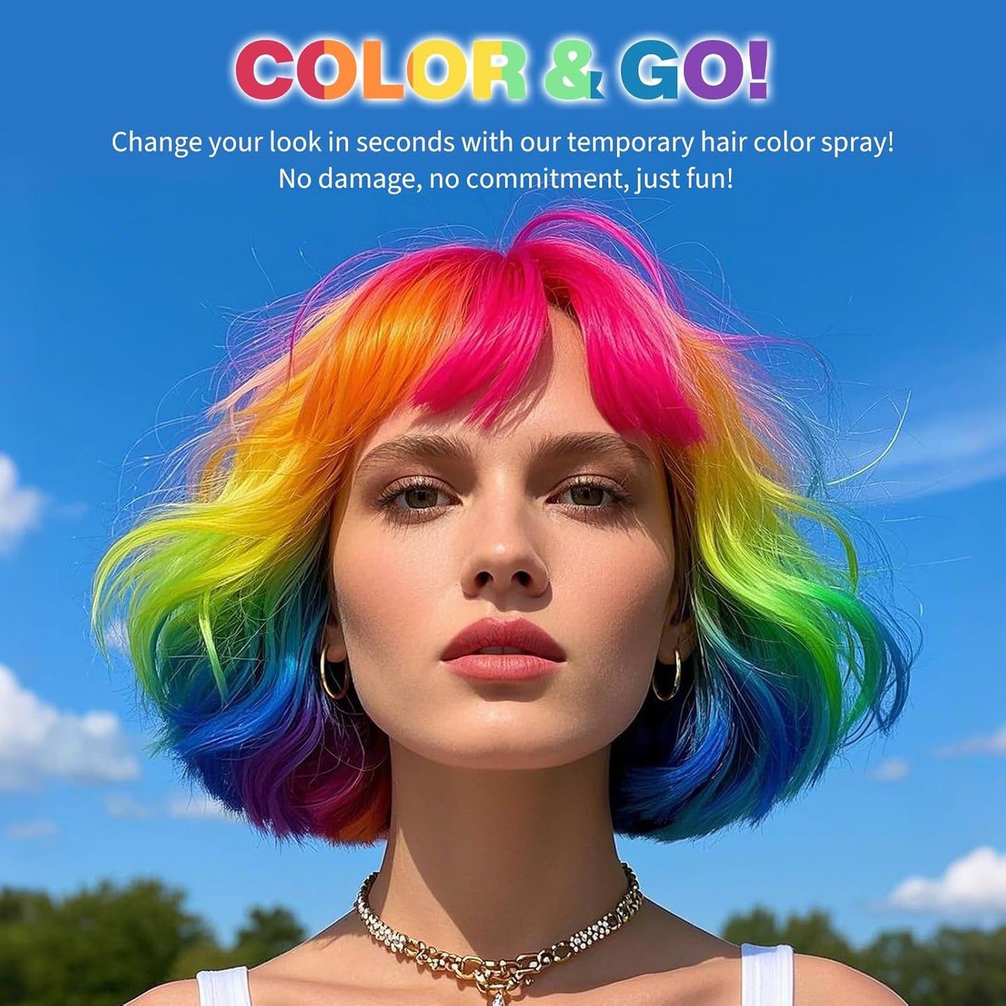 Blue Hair Spray,Hair Color Spray Dye,Temporary Hair Color Spray for Kids Women,Hair Color Dye Pomades,Washable Hair Coloring Natural Color Hair Spray for Party,Halloween,Cosplay(Blue)