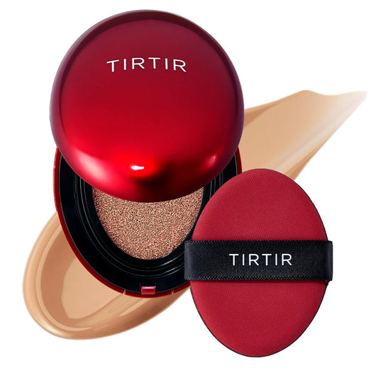 [*Mini Size*] TIRTIR Mask Fit Red Cushion Foundation | Full coverage, Weightless, Skin fit, Satin Glow Finish, Korean Makeup, beauty, Tattoo cover up, Buildable (#29C Taupe Beige, 0.15 Fl Oz)