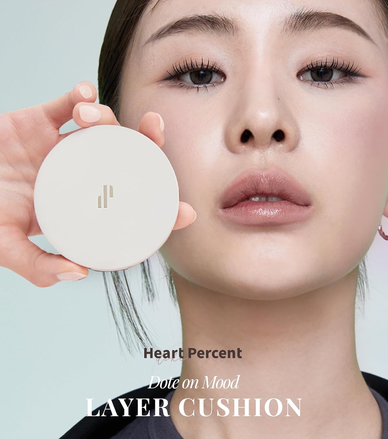 Heart Percent Dote on Mood Layer Cushion SPF 50+/PA+++ with Refill, Satin Glow Silky Flawless Finish Full Coverage Advanced Skincare Foundation (#21Y)