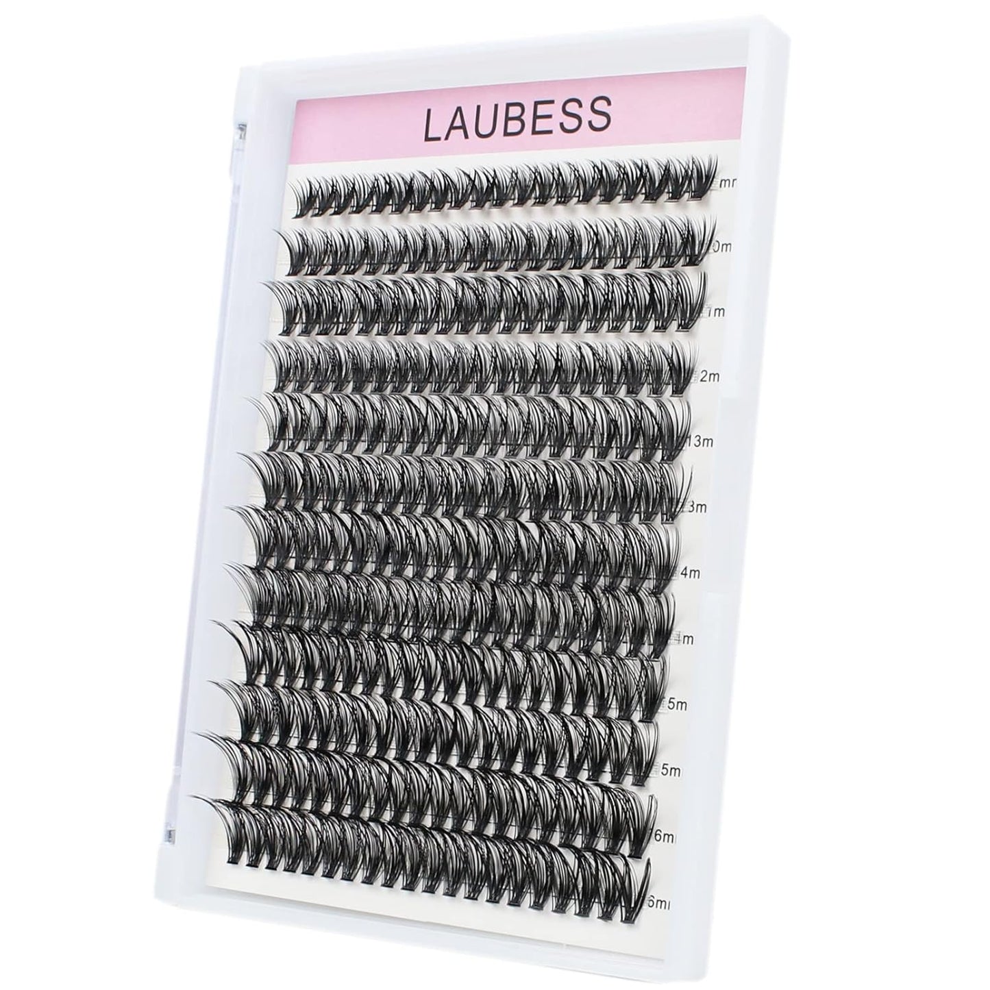 Lash Clusters LAUBESS Individual Lashes Waterproof Eyelash Clusters Mixed Tray Cluster Eyelash Extensions Soft Cluster Lashes for Beginners(40D-0.05D-9-16)