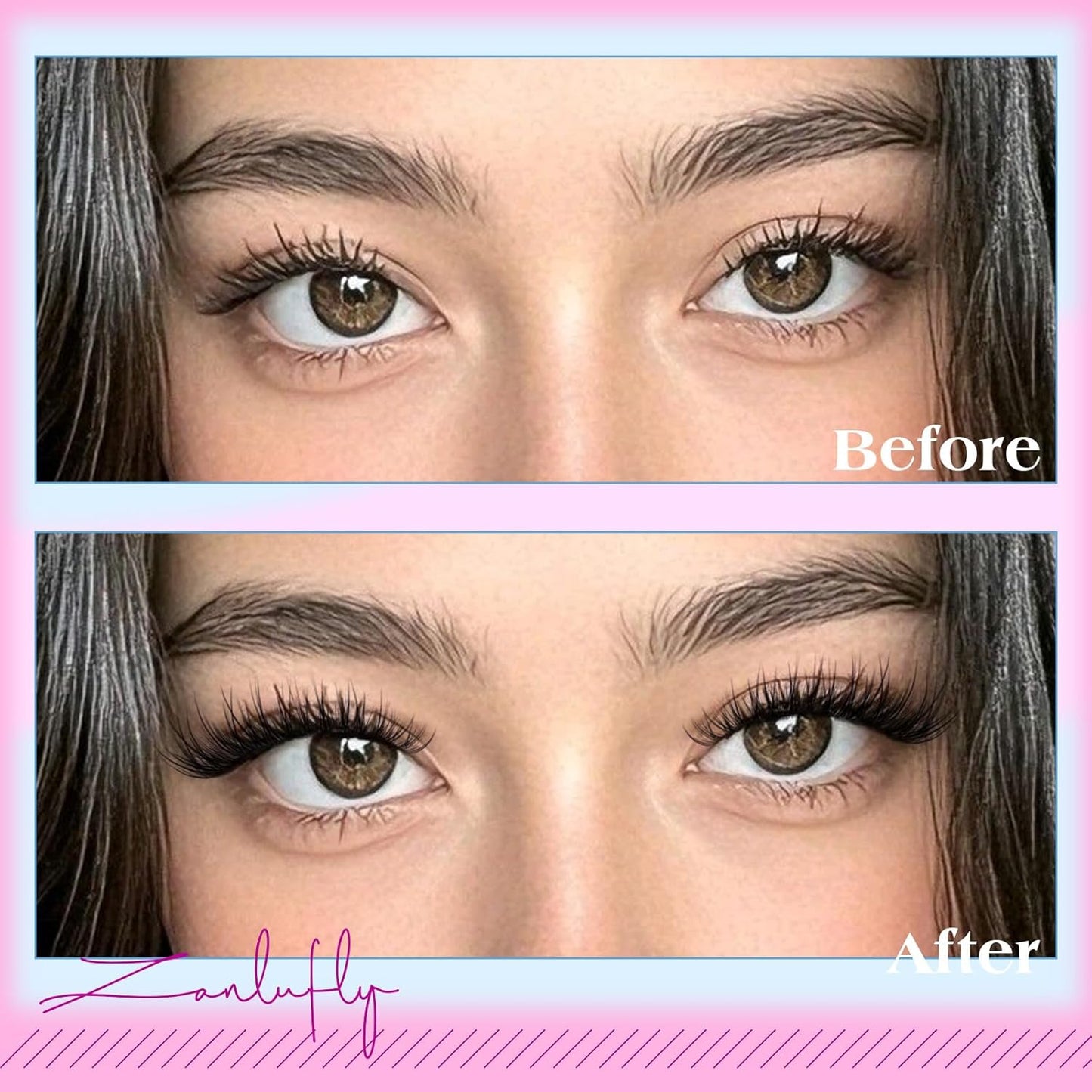 Self Adhesive Eyelashes Natural Self Adhesive Lash Clusters Wispy Press on Lashes 10-12MM Pre-glued Eyelash Clusters 120pcs C-curly No Glue Lashes DIY Individual Lashes by ZANLUFLY