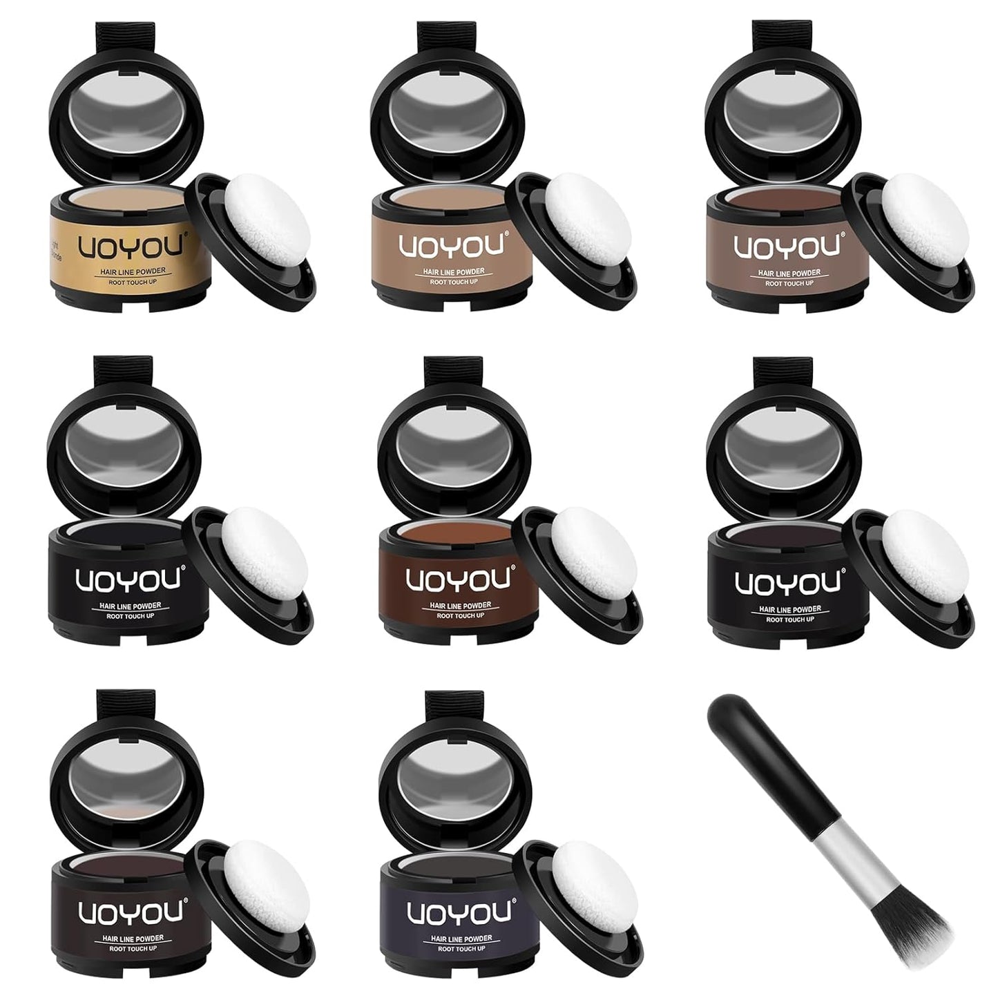 Root Touch Up Powder Instantly Conceals Hair Loss, Gray Root Cover Up Powder, Water & Sweat Resistant Hair Powder for Thinning Hair Men & Women, Includes Brush (Medium Blonde, 4g Bottle with Brush)