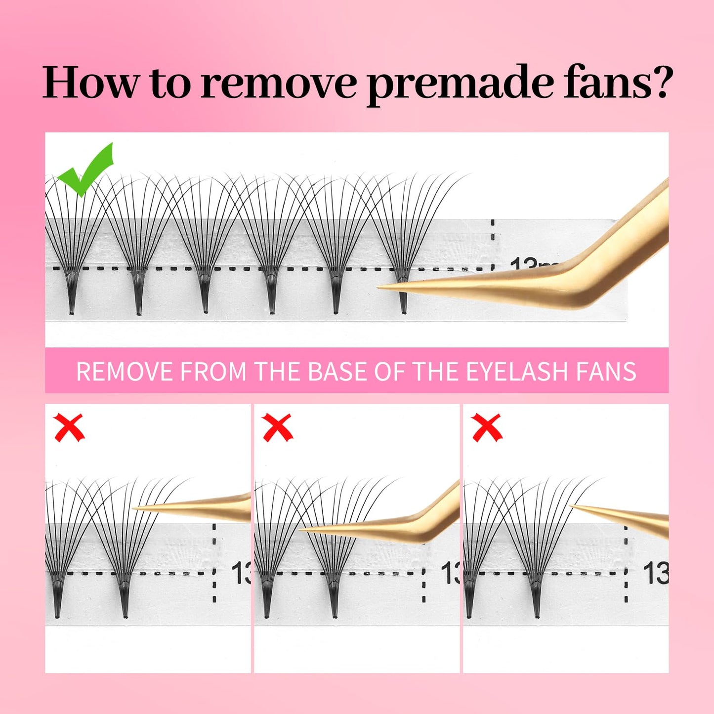 Premade Fans Eyelash Extensions 10D Volume Lash Extensions 0.07 Thickness Eyelash Extension D Curl Premade Lash Fans 10mm Fluffy Soft Handmade Lash Fan(10D-0.07-D,10mm)