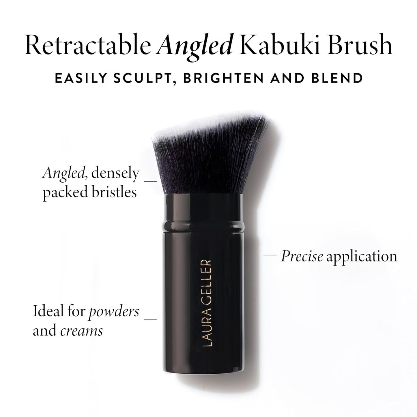 LAURA GELLER NEW YORK Baked Balance-n-Brighten Foundation with Kabuki Brush Makeup Set, Porcelain