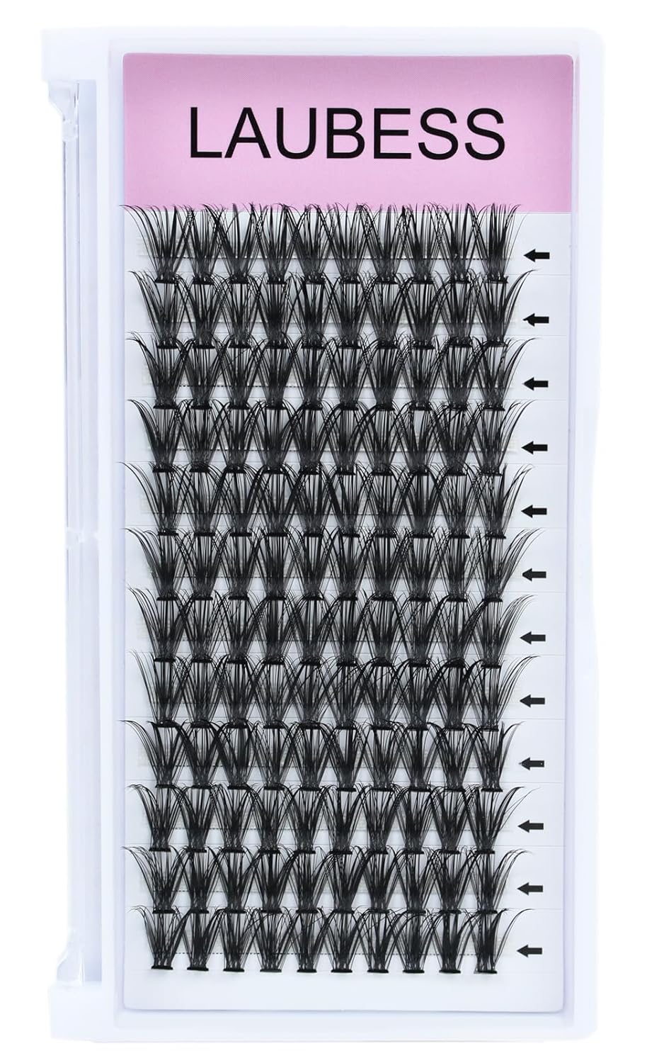 Eyelash Clusters LAUBESS Lash Clusters Individual Lashes Cluster Eyelash Extensions DIY at Home Waterproof Cluster Lashes (40D-D-15)