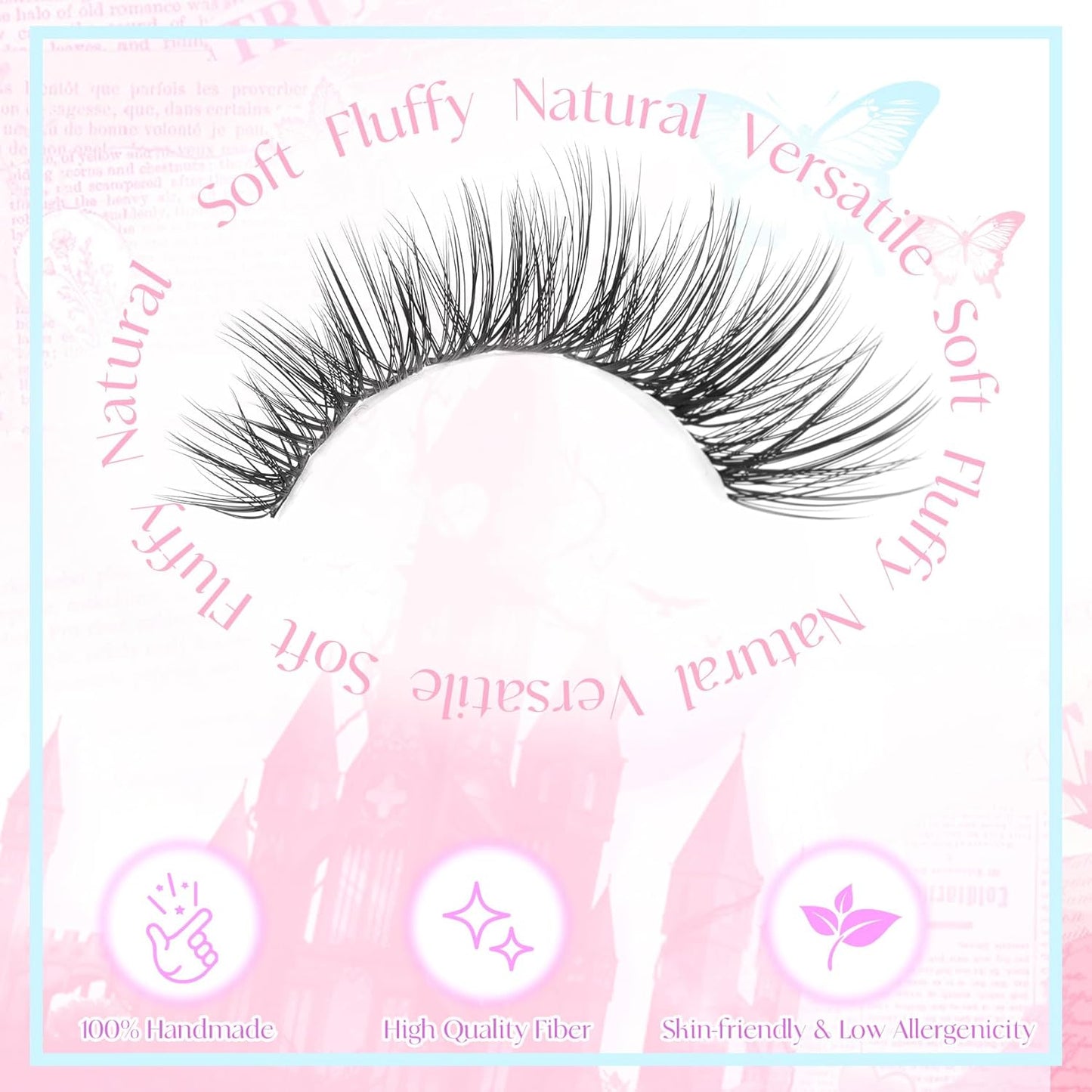 Fluff Lash Clusters Kit Wispy Lash Extension Kit 10-18MM Natural Lashes Clusters 180PCS Cluster Eyelash Extensions with Lash Bond and Seal and Lash Applicator DIY Eyelash Extension Kit by Pleell