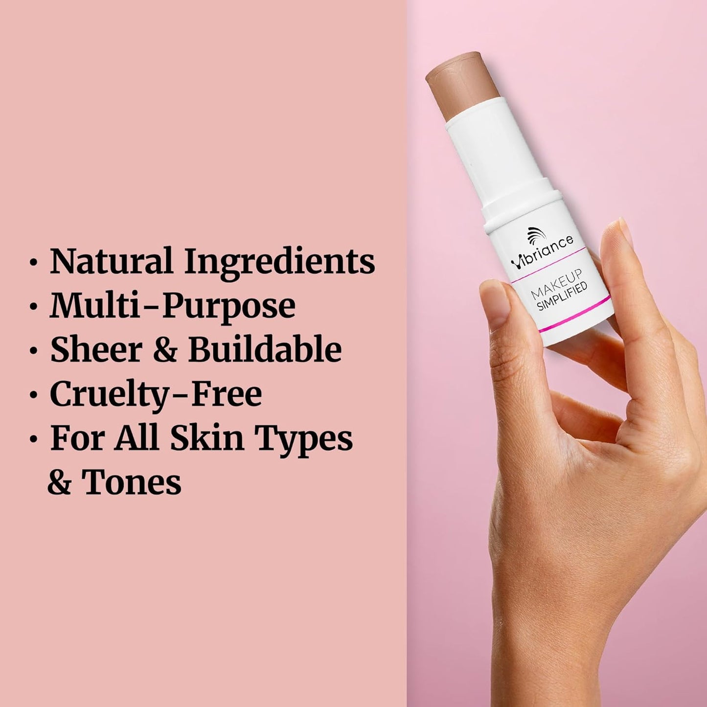 Vibriance Complexion Sticks - Foundation for Mature Skin - Sheer, Buildable Coverage Face Makeup Foundation for Older Women - 3-in-1 Base, Contour, Concealer - Medium