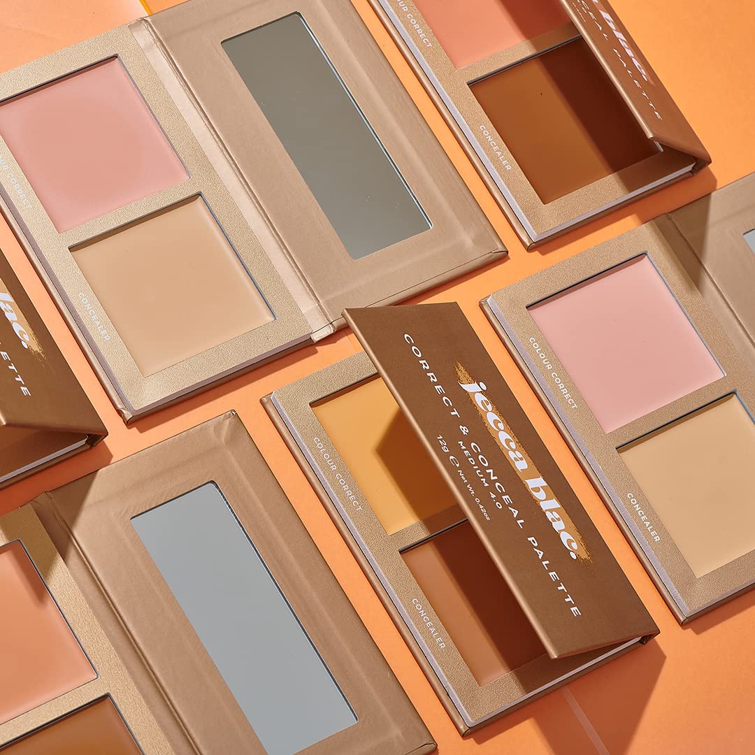 Jecca Blac Correct and Conceal Medium Coverage Palette, Lightweight Long Lasting Formula, Medium To Full Coverage, Gender Neutral and LGBTIQA+ Inclusive Make Up, Medium 5.0, 12g