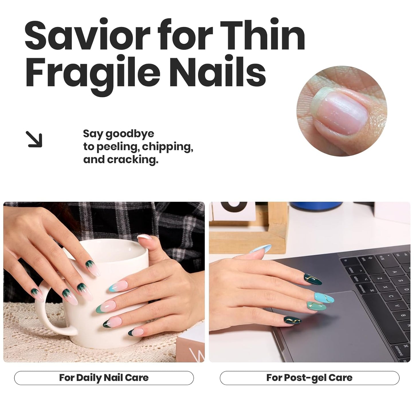 Beetles Green Nail Polish Set P181, 6 Colors Blue White Nail Polish Set, Green Collection Quick Dry Long Lasting Manicure Patricks Day DIY Nail Art Salon Home Gift For Women