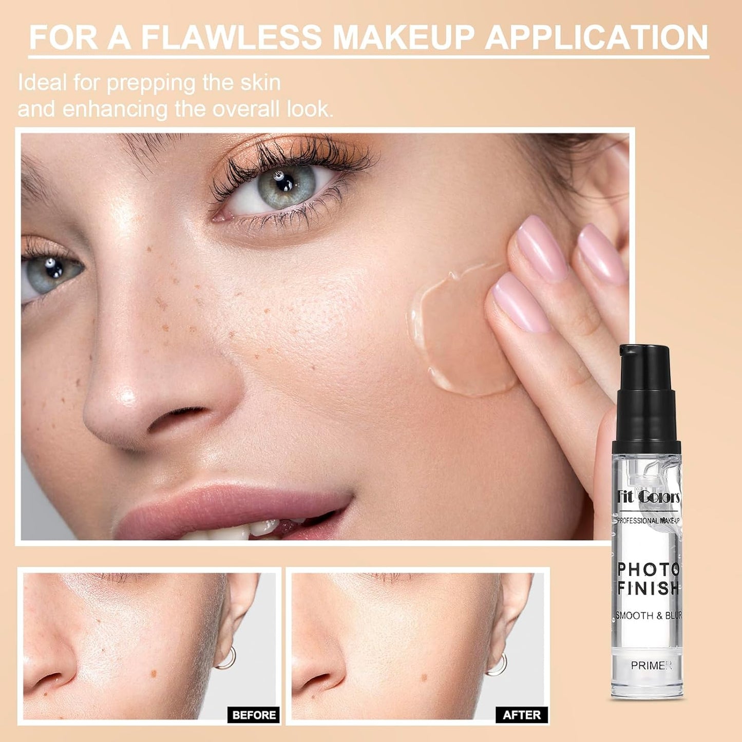 Foundation Full Coverage Matte Oil Control Concealer with Face Primer & Makeup Brush & Makeup Sponge & Foundation Brush